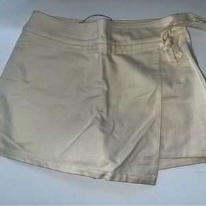 Zara Cream Women's Skort with Tie Detail